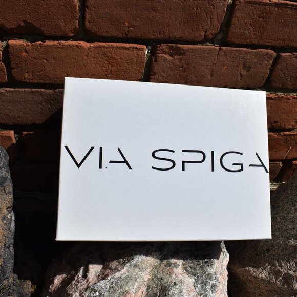 Via Spiga Leesa Black Patent Leather Ankle Strap Heels Size 9 - Picture 14 of 16